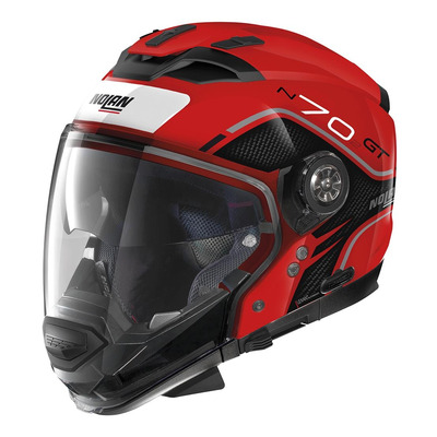 Casque transformable Nolan N70-2 GT Flywhell rouge corsa