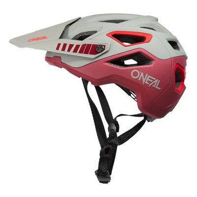 Casque vélo O'Neal Pike Solid V.23 IPX gris/bordeaux