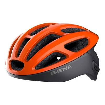 Casque vélo Sena R1 intercom Bluetooth intégré tangerine électrique (sans FM)