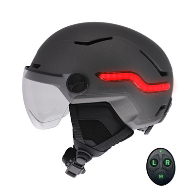 Casque vélo urbain TNB Urban Moov Led & clignotants gris