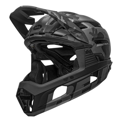 Casque VTT Hybride Bell Super Air R Spherical MIPS camouflage noir
