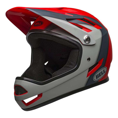 Casque VTT intégral Bell Sanction rouge/gris