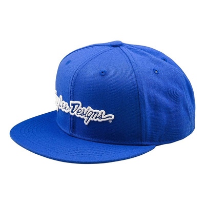Casquette Troy Lee Designs Flat Bill Signature bleu