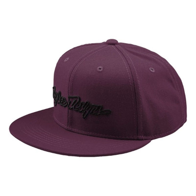 Casquette Troy Lee Designs Flat Bill Signature sangria