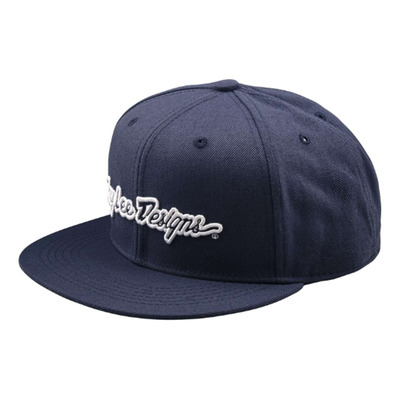 Casquette Troy Lee Designs Flat Bill Signature indigo