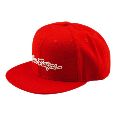 Casquette Troy Lee Designs Flat Bill Signature team red