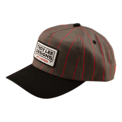 Casquette Troy Lee Designs Medieval Curved gris/rouge