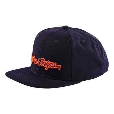Casquette Troy Lee Designs Signature navy/orange