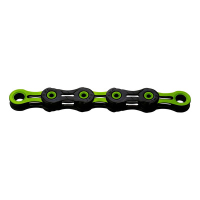 Chaîne vélo 10v KMC DLC10 116 maillons noir/vert
