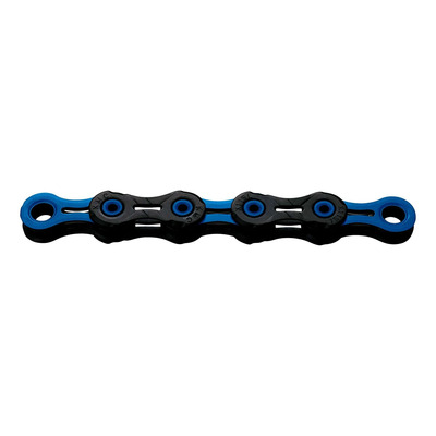 Chaîne vélo 11v KMC DLC11 118 maillons noir/bleu