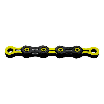 Chaîne vélo 11v KMC DLC11 118 maillons noir/jaune