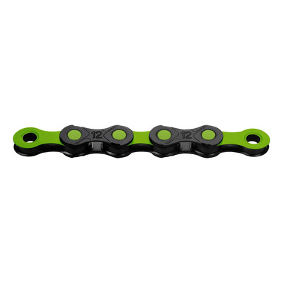 Chaîne vélo 12v KMC DLC12 126 maillons noir/vert