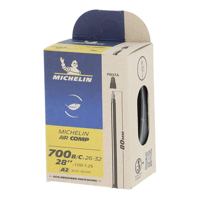 Chambre à air Michelin Aircomp A2 Ultra Light 700B/Cx26/32 Presta 80mm