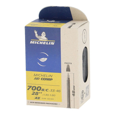Chambre à air Michelin Aircomp A3 Ultra Light 700B/Cx33/46 Presta 48mm