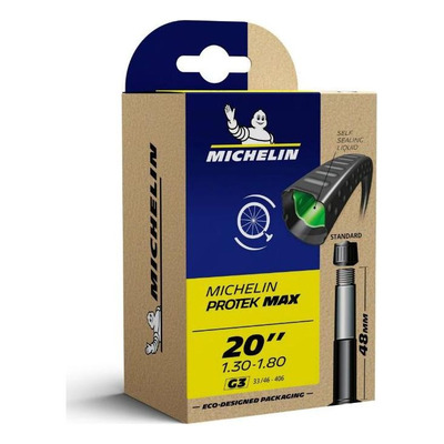 Chambre à Air vélo Michelin Protek Max 20 x 1,50/1,85") Schrader 35mm (avec liquide anti-crevaison)