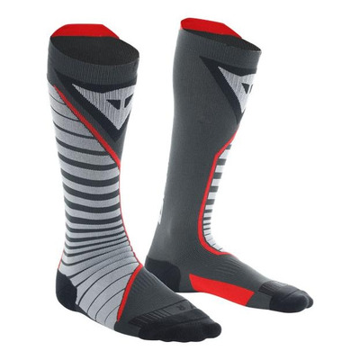 Chaussettes Dainese Thermo Long gris/rouge
