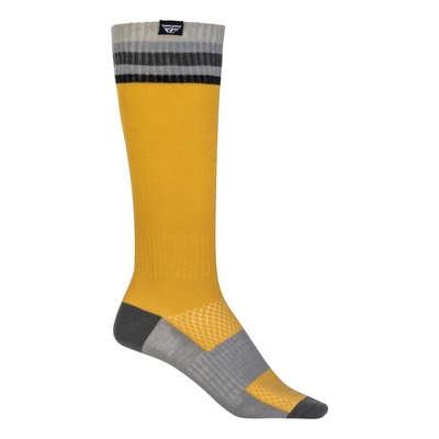 Chaussettes haute Fly Racing MX Thin jaune