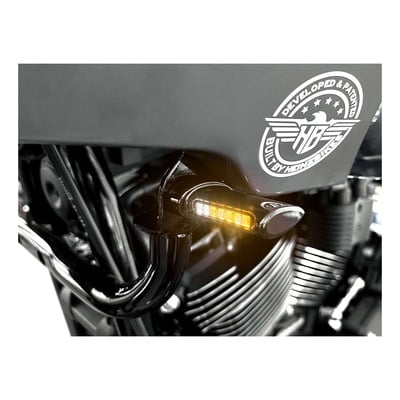 Clignotants/feux de position Heinz Bikes Classic ST Harley FXLRST 1923 Softail Low Rider 22-23 noir