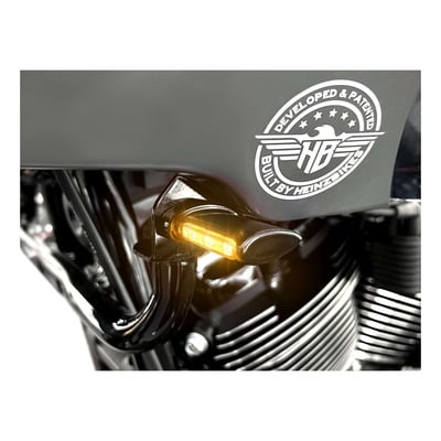 Clignotants Heinz Bikes Classic ST Harley FXLRST 1923 Softail Low Rider 22-23 noir