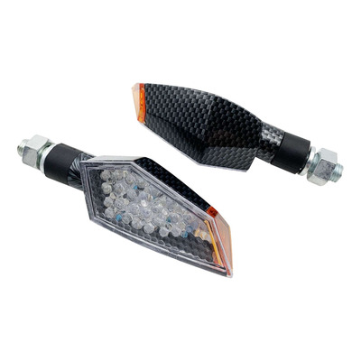 Clignotants LED Bike It Claw effet carbone