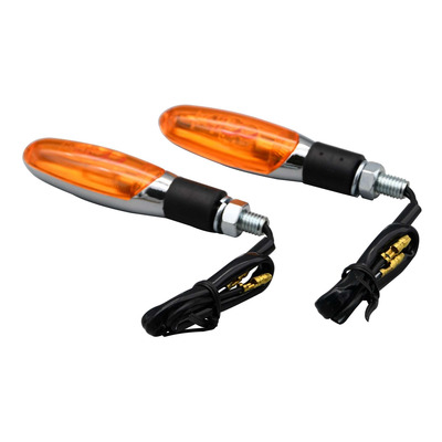 Clignotants LED Bike It Torch chrome cabochon orange