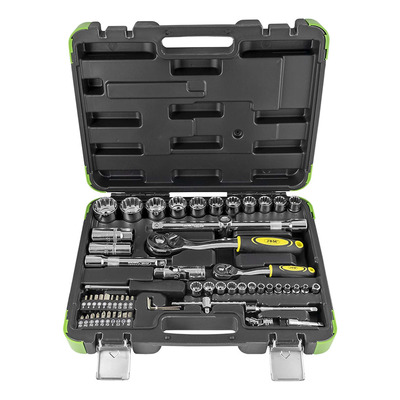 Coffret à outils JBM de 60 pièces avec douilles spline 1/2" et 1/4" finition chromée