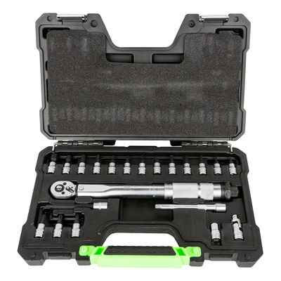 Coffret clé dynamométrique 1/4’’ JBM + embouts – 21 pièces