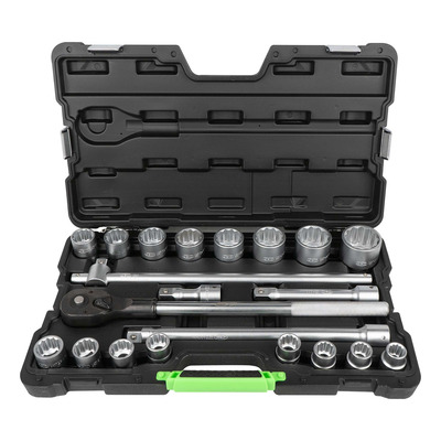 Coffret douilles et cliquet 12 pans JBM 3/4’’ – 21 pièces