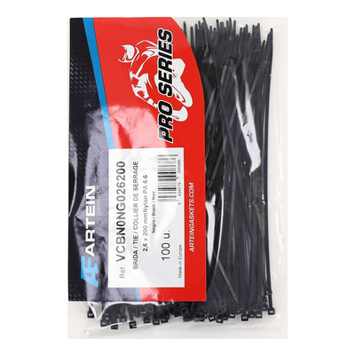Collier de serrage rilsan noir 2,6 x 200 mm sachet de 100