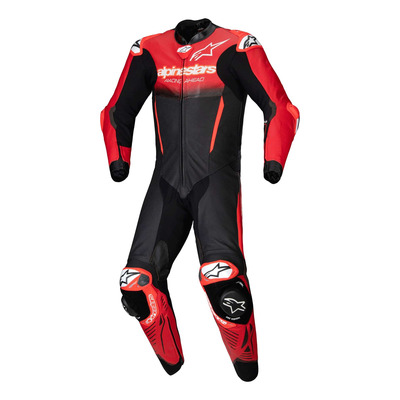 Combinaison cuir Alpinestars GP-R7 black/mid red – 1 pièce