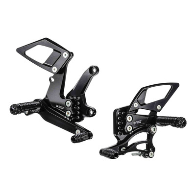 Commandes reculées Bonamici réglables non inversées/inversées Kawasaki Ninja 400 18-19