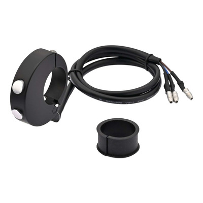 Commodo Daytona CNC 2 boutons pour compteur Velona, noir, Ø 22mm et 1 pouce