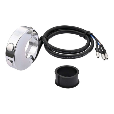 Commodo Daytona CNC 2 boutons pour compteur Velona, chromé, Ø 22mm et 1 pouce
