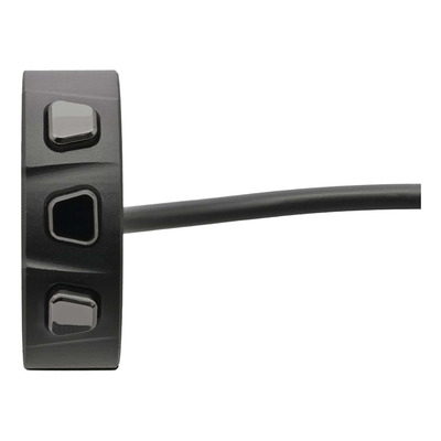 Commutateur de guidon Daytona noir 3 boutons noirs