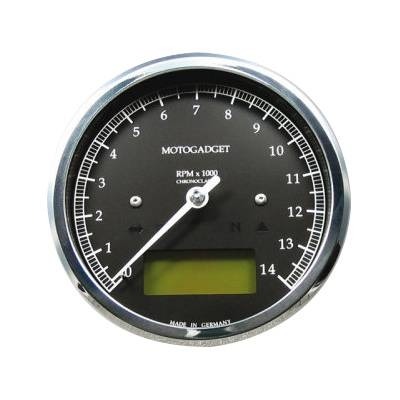 Compte-tour Motogadget Chronoclassic noir et chrome 0 à 14 000 tr/min écran vert