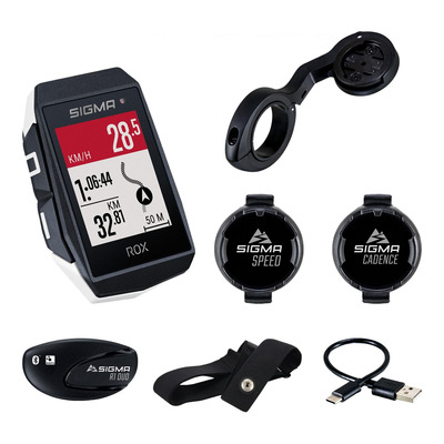 Compteur GPS Sigma Rox 11.1 blanc (+ capteur vitesse - cadence - cardio)