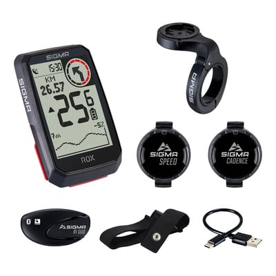 Compteur GPS Sigma Rox 4.0 noir (+ capteur vitesse - cadence - cardio)