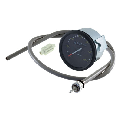 Compteur RMS rond noir Vespa PX 125/150/200