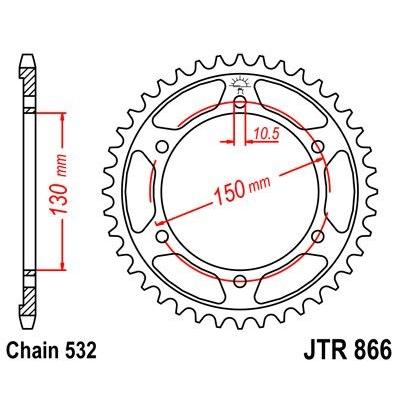 Couronne JT Sprockets Acier pas 532 46 dents - Pour Yamaha FZR 750 R (OW01) 90-92