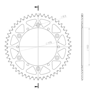 Couronne Supersprox alu antiboue pas 520 51 dents Yamaha YZ 250 90-93