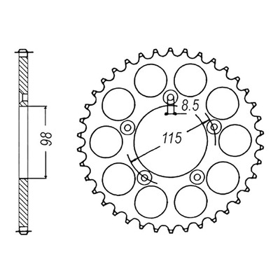 Couronne Supersprox alu pas 420 48 dents KTM SX 65 11-24