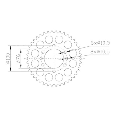 Couronne Supersprox alu pas 520 45 dents Suzuki GSF 1200 Bandit 96-05