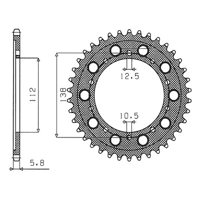 Couronne Supersprox alu pas 520 51 dents Yamaha YZF-R6 99-02