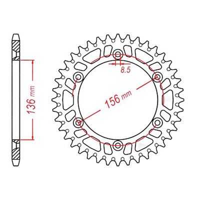 Couronne Supersprox alu pas 520 53 dents TC 449 11-13