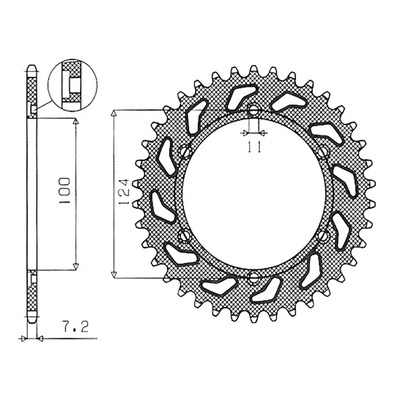 Couronne Supersprox alu pas 525 43 dents Ducati 916 ST4 98-03
