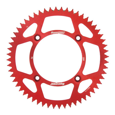 Couronne Supersprox alu rouge antiboue pas 420 56 dents Honda CR 85 R 03-04