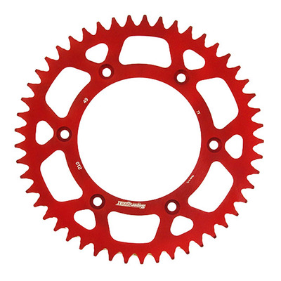 Couronne Supersprox alu rouge antiboue pas 520 49 dents Beta RR 300 20-22