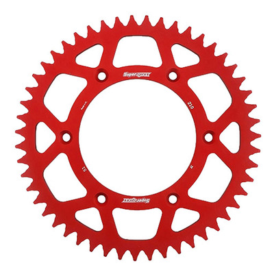 Couronne Supersprox alu rouge antiboue pas 520 51 dents Honda CR 125 R 87-99
