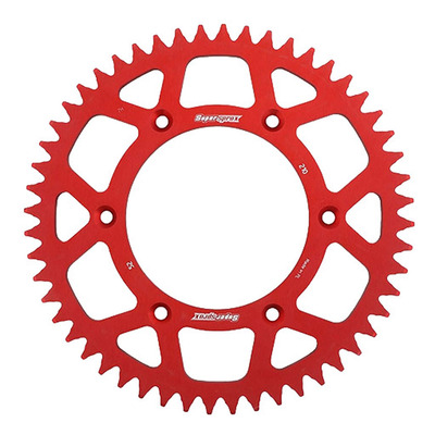 Couronne Supersprox alu rouge antiboue pas 524 52 dents Honda CR 125 R 00-07