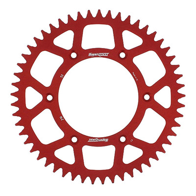 Couronne Supersprox alu rouge antiboue pas 520 53 dents Honda CR 250 R 90-91